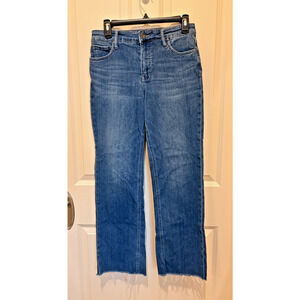 Kut From The Kloth Kelsey Fab AB Ankle Flare High Rise Jeans Womens 4 Blue Denim